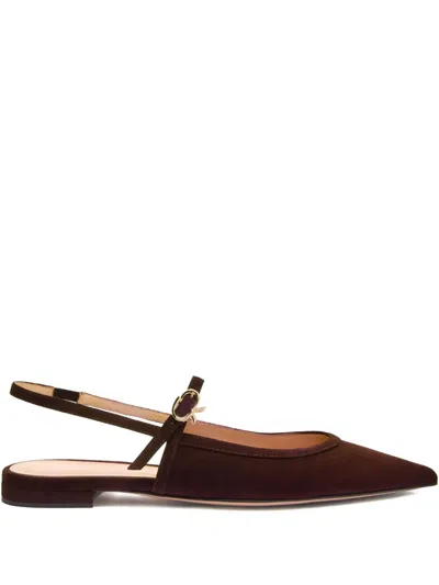 GIANVITO ROSSI SLINGBACK-BUCKLE BALLET FLATS