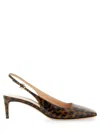 Gianvito Rossi Christina Sling 55mm Animal-print Pumps In Multicolor