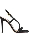 Gianvito Rossi Slingback Cross-strap Sandals In Black