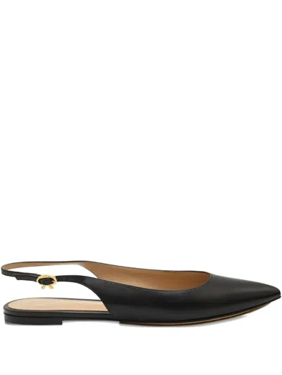Pre-owned Gianvito Rossi Slingback Flat Pumps In Black