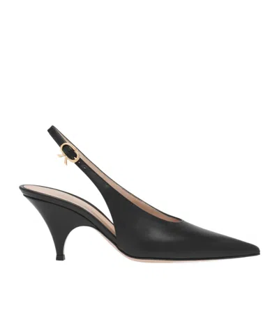 Gianvito Rossi Slingback Heeled Pumps In Black