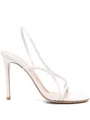 Gianvito Rossi Slingback Leather Sandals In White