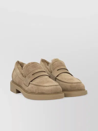 GIANVITO ROSSI SLIP-ON LOAFERS SUEDE UPPER