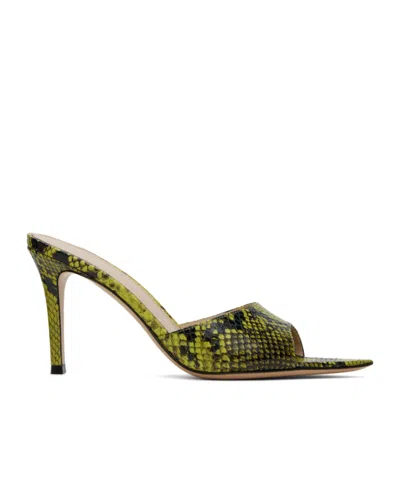 Gianvito Rossi Snake-striped Pointed High-heeled Sandals In Black
