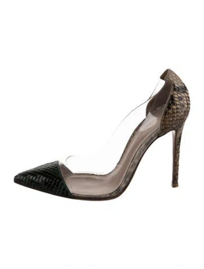 Pre-owned Gianvito Rossi Snakeskin Animal Print Pumps In Multi