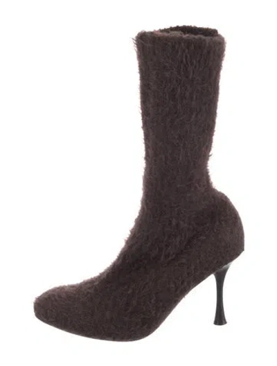 Pre-owned Gianvito Rossi Sock Boots In Brown