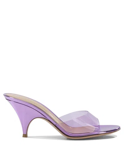 Gianvito Rossi Sofia 70 Plexi Mules In Multi