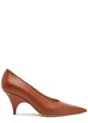 Gianvito Rossi Simple Handcrafted Leather Shoes In Brown