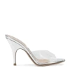 Gianvito Rossi Sofia Metallic Transparent-strap Mules In Silver