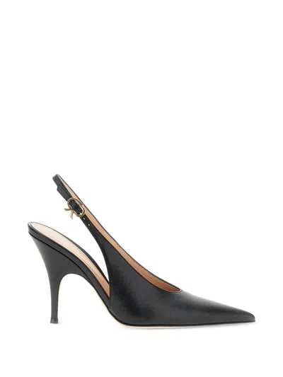 Gianvito Rossi Sofia Leather Slingback Pumps In Black