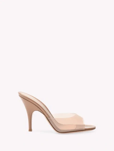 Gianvito Rossi Clear-strap Mule Sandals In Pink