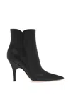 Gianvito Rossi Black Solid Pointed Toe Boots In Black