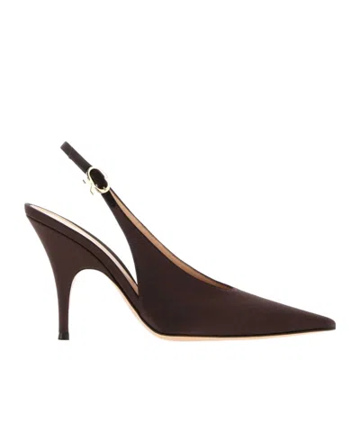 Gianvito Rossi Sofia Slingback Heeled Pumps In Brown
