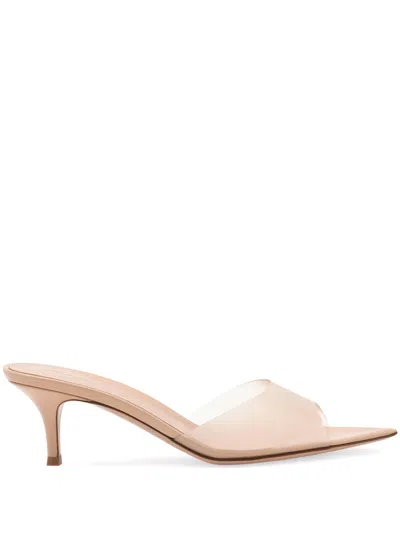 Gianvito Rossi Sophisticated Pointed Stiletto Sandals With 55mm Heel In Neutral
