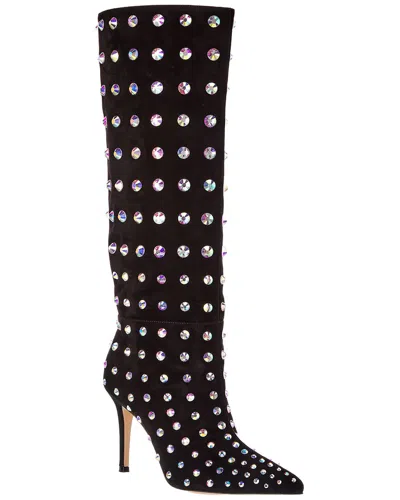 Gianvito Rossi Spectra 85 Suede Knee-high Boot In Black