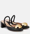 Gianvito Rossi Leather Dome Slingback Pumps In Black