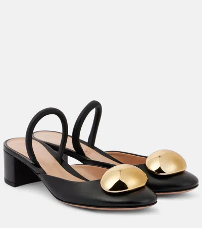 GIANVITO ROSSI SPHERA 45 LEATHER PUMPS
