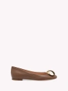 Gianvito Rossi Sphera Leather Ballet Flats In Brown