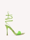 Gianvito Rossi Spice Glass 95 Leather And Pvc Sandals In Green