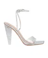 Gianvito Rossi Odyssey 105 Glitter-plexi And Leather Sandals In White