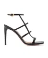 Gianvito Rossi Mondry 95 Caged Leather Sandals In Black