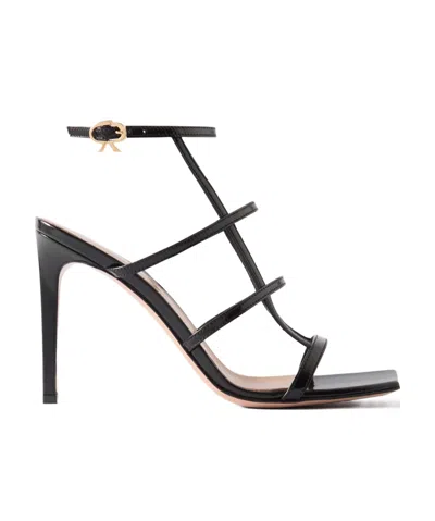 GIANVITO ROSSI SQUARE-HEADED HIGH-HEELED SANDALS