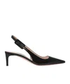 Gianvito Rossi Lindsay Slingback Dã© In Black