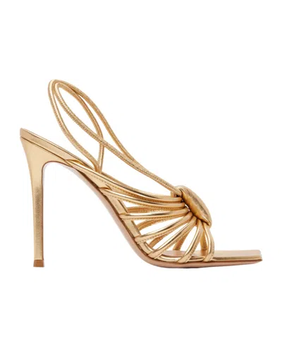 GIANVITO ROSSI GIANVITO ROSSI HELLEN METAL EFFECT CAGED SANDALS