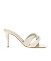 Gianvito Rossi Amour Twisted Detail Mules In Nude