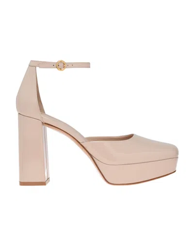 Gianvito Rossi Square-headed High Heels In Nude