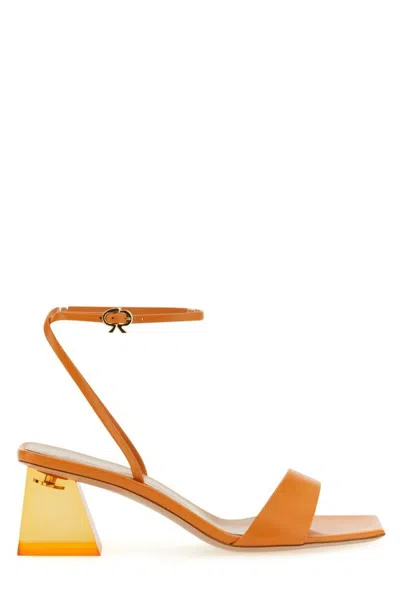 Gianvito Rossi Square In Orange