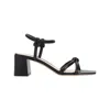 Gianvito Rossi Block Heel Nappa Leather Sandals In Black