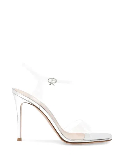 Gianvito Rossi Square Toe Strap Sandals In White