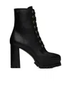 Gianvito Rossi Square-toed Strap-up Short Boots In Black