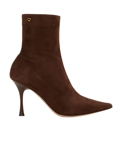Gianvito Rossi Stiletto Boots In Brown
