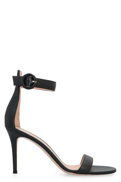 Gianvito Rossi Stiletto Heel Heel Sandal In Black