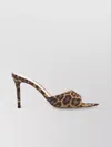 Gianvito Rossi Stiletto Heel Peep Toe Mules In Brown