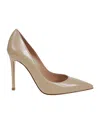 Gianvito Rossi Woman Pumps Platinum Size 9.5 Textile Fibers In Nude