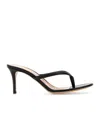 Gianvito Rossi Black Leather Calypso Thong Sandals