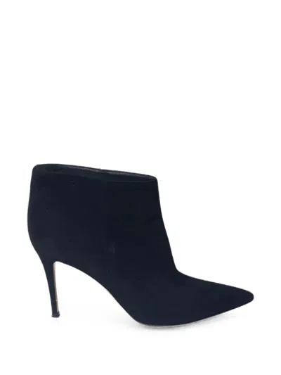 Pre-owned Gianvito Rossi Stiletto Pointed-toe Ankle Boots In Black