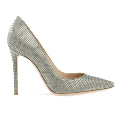 Gianvito Rossi Stiletto Pump In Steel In Grey