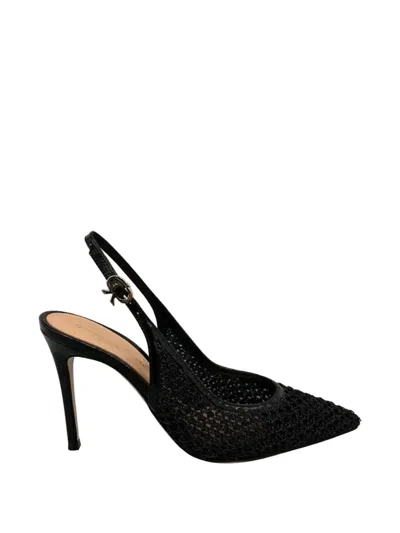 Gianvito Rossi Stiletto Slingback Heeled Pump In Black