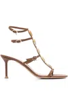 Gianvito Rossi Stone-detail Sandals In Brown