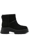 Gianvito Rossi Shearling-lined Suede Ankle Boots In Black
