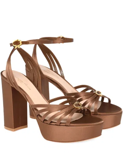 GIANVITO ROSSI STRAPPY BLOCK-HEEL SANDALS