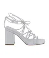 Gianvito Rossi Strappy Block Heel Sandals In Gray