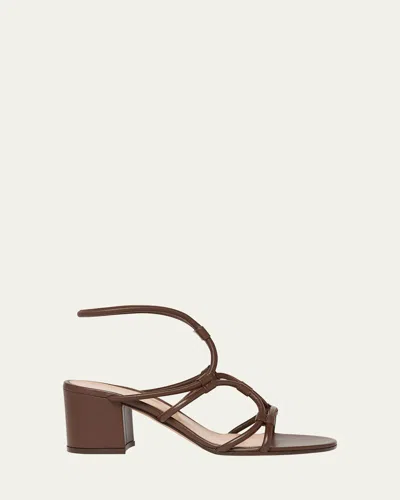 Gianvito Rossi Strappy Leather Block-heel Sandals In Black