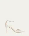 Gianvito Rossi 85mm Crystal-embellished Ankle-strap Sandals In Metallic
