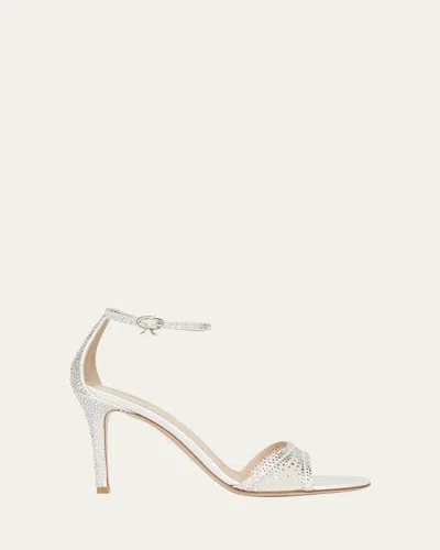 Gianvito Rossi Strass Organza Ankle-strap Cocktail Sandals