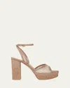 Gianvito Rossi Strass Organza Ankle-strap Platform Sandals